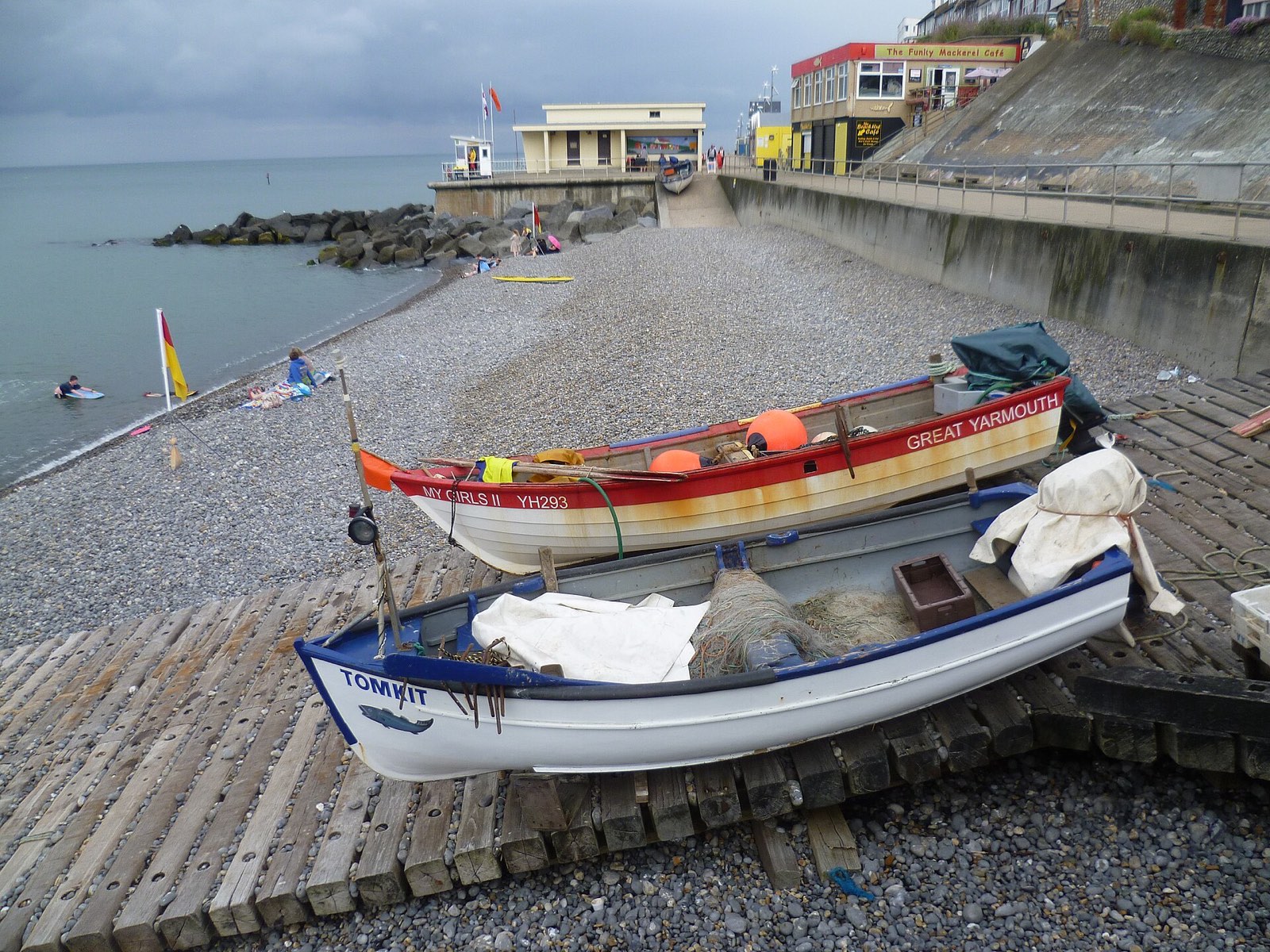 Boats on Sheringham beach