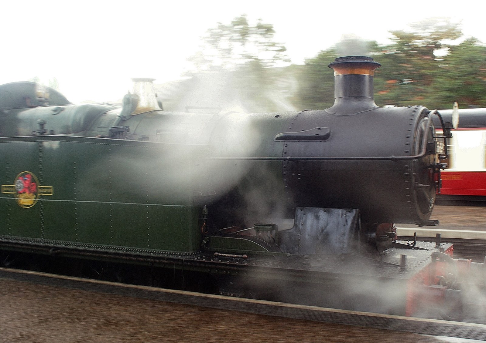 A steam train leaving Sheringham station on the Poppy Line