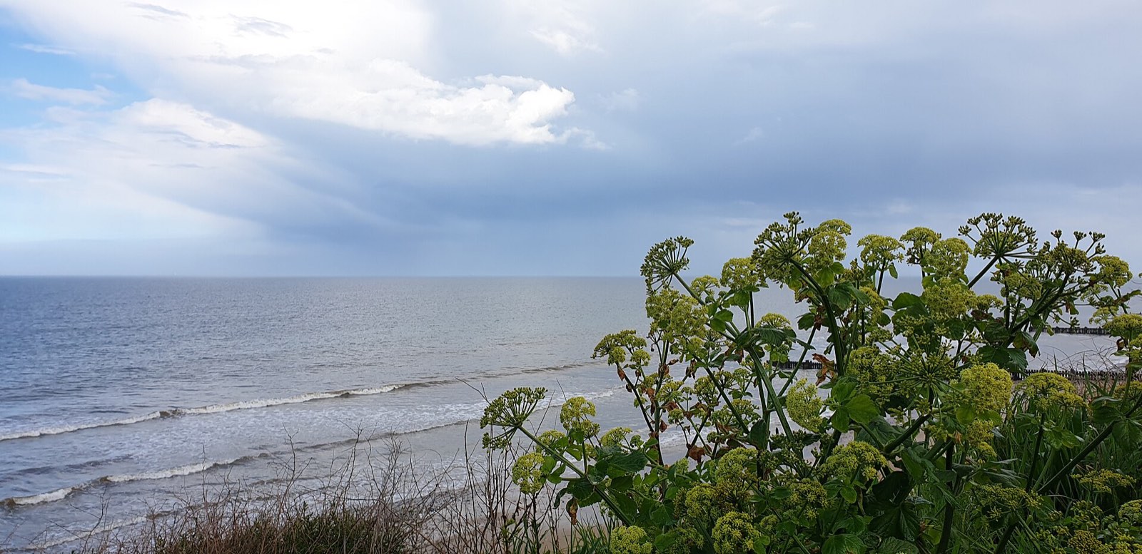 Storm clouds gathering over the North Norfolk coast