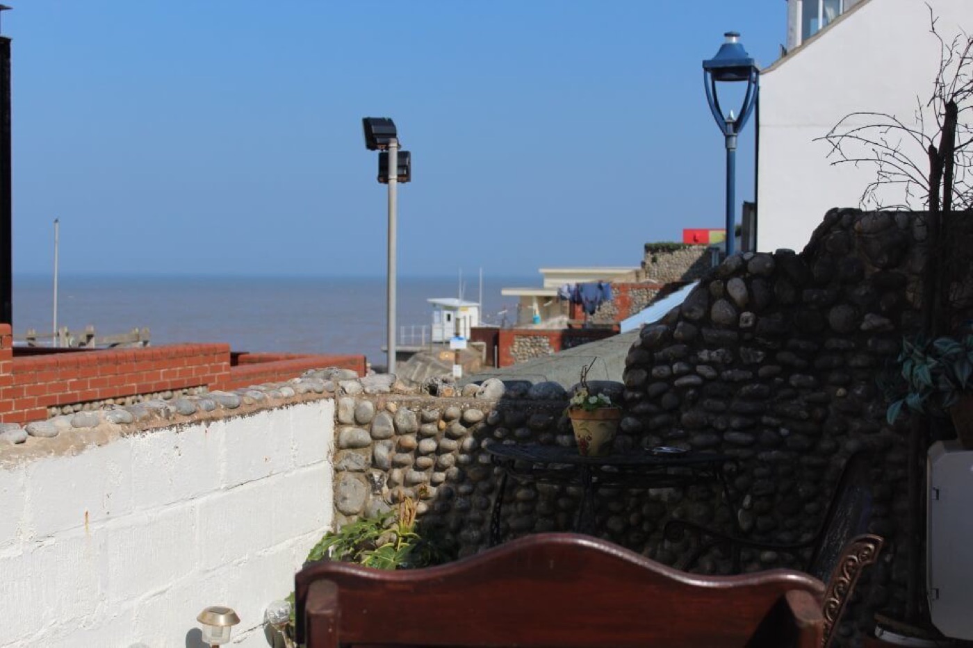 The view of the sea from the terrace at Splashpoint
